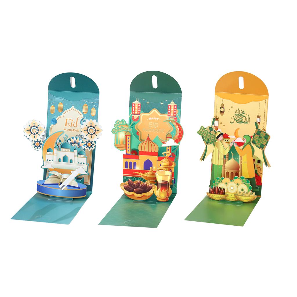 Papier 3D Rötliche Umschläge Symbolisieren Reichtum Geld Paket Grußkarte Papier Hongbao Stilvolle Ramadans Dekoration