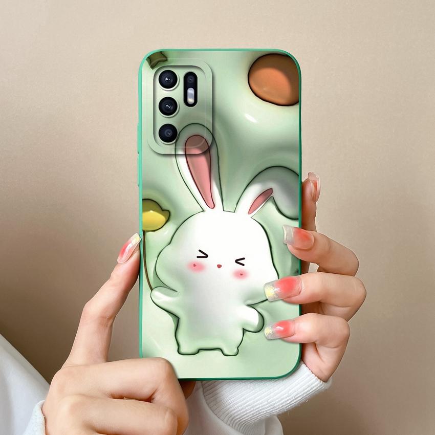 For Oppo Reno6 7 8 10 Pro Lite 6z 7z 8z Phone Cover Fashion Oil Painting Black Cat Patterns Soft Casing Screen Protector Anti Slip Shell For Oppo Case