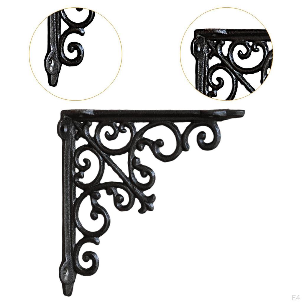 Decorative Shelf Bracket Support Duty with Screws Supporter Shelving for Living Room