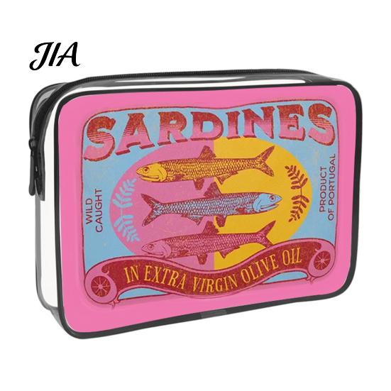 Langlebiger Badezimmerzubehörhalter Sardinendose Kosmetiktasche, Klare Wasserdichte Make-up-Tasche, Reißverschluss Transparente Reise-Aufbewahrungstasche Verschluss Toilettenartikel