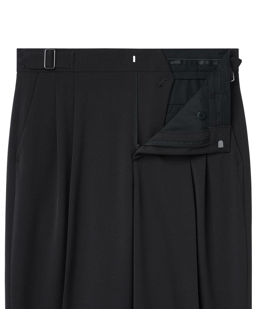Musinsa Standard Side Adjust Two-Tuck Wide Slacks [Dark Gray]