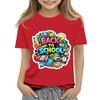 Children's Casual and Fashionable Round-Neck Printed Short-Sleeve Top for Back-to-School