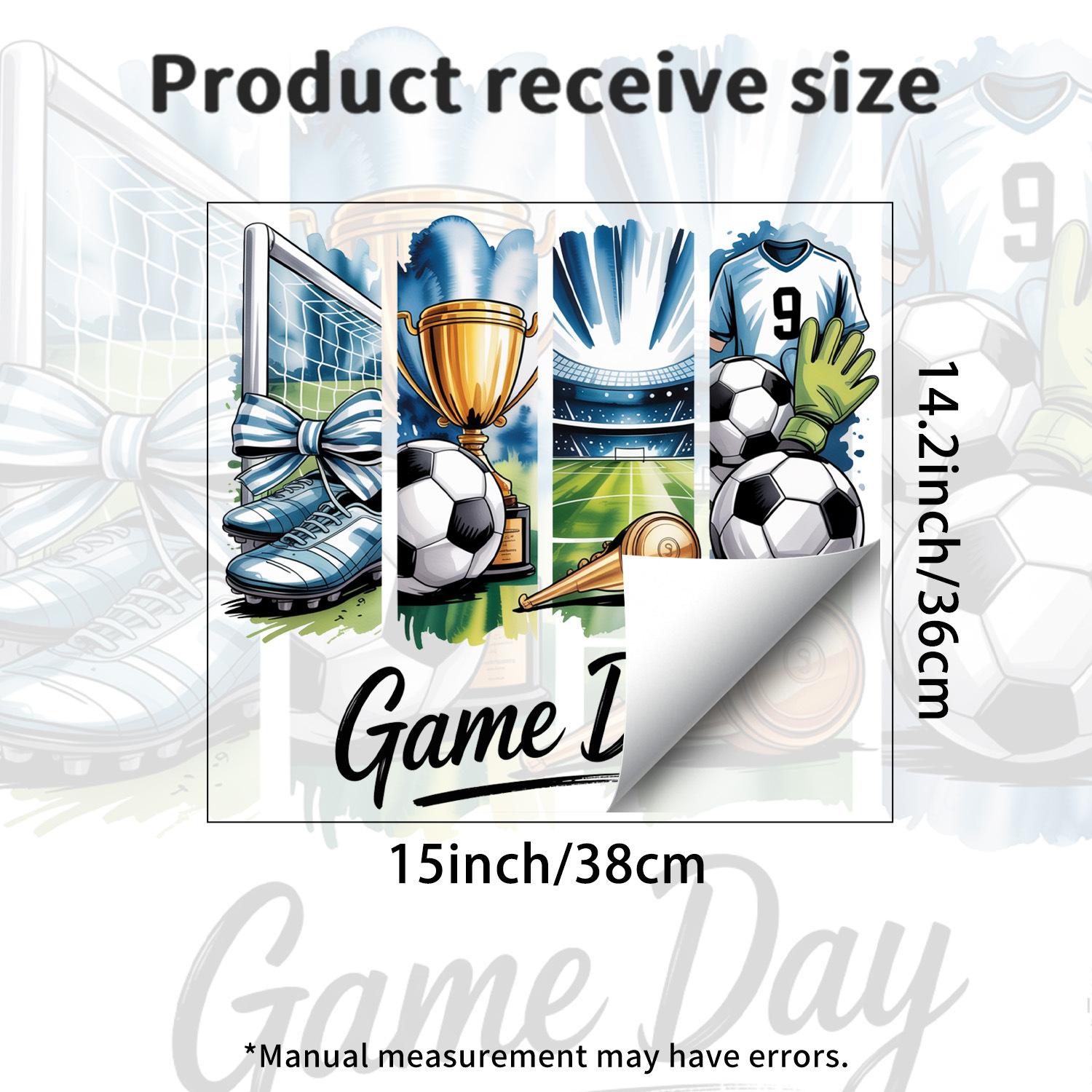 Creative GameDay Football Wall Sticker for Boys Room, Living Room and Bedroom Wall Decoration