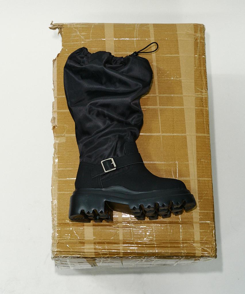 Khiho City Buckle Slouch Rain Boots 2 Colors