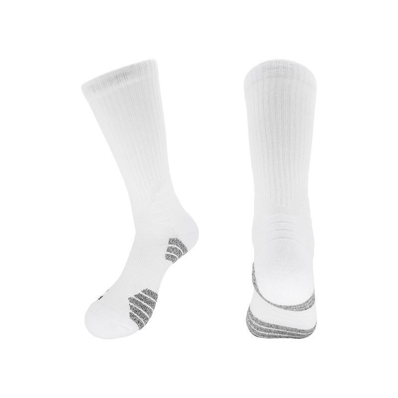 Actual Combat Medium Tube Basketball Socks Men'S Sports Socks Non-Slip Breathable Towel High-Top Men'S And Women'S Running Cotton Socks Men'S