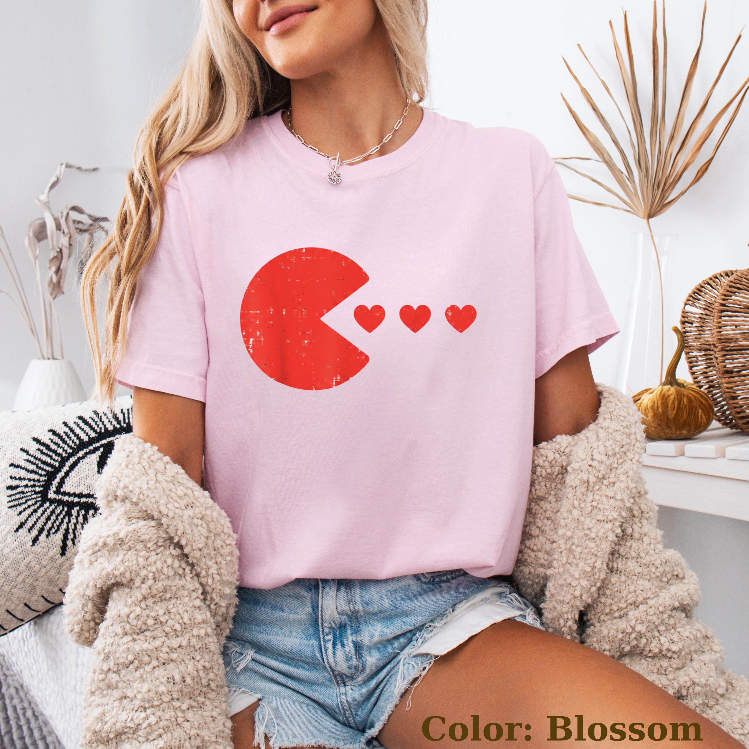 

2026 Summer Womens Retro Heart Print T Shirt Pure Cotton and Breathable Short Sleeve Streetwear Oversized Loose Casual S