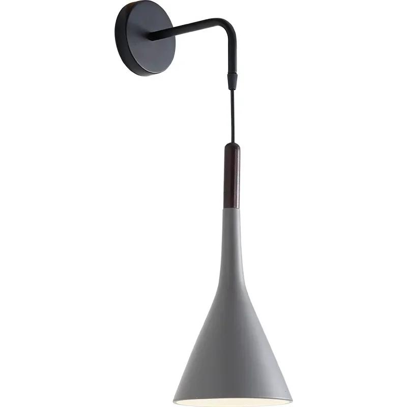 Aluminum Art Bedside Wall Lamp Bedroom Wall Light Sconce for Kitchen Restaurant Modern Wall Lamp Nordic Macaroon Sconces