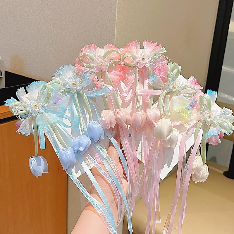 Colorful Tulip Hair Clip for Girls - Sweet Princess Style Hair Accessory