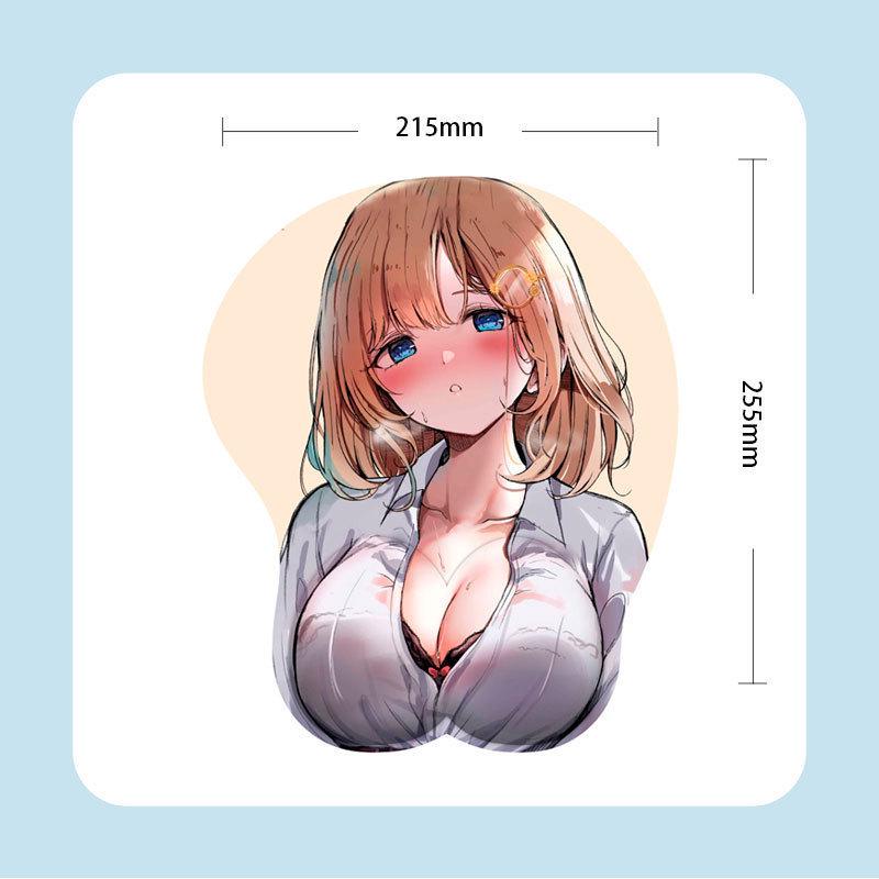 G05 Anime Beauty Poggiapolsi Mouse Pad in Silicone 3D - Confortevole, Morbido e Design Ispirato ai Cartoni Animati