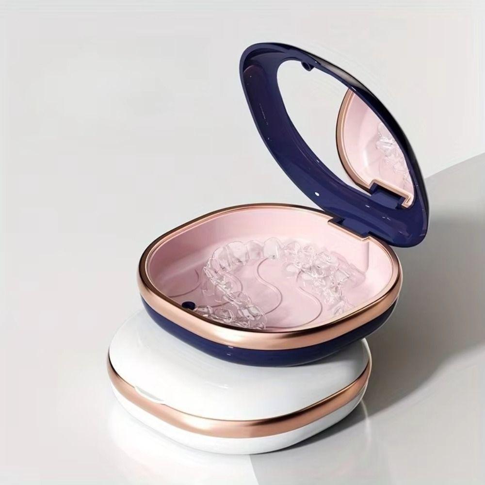 Slim Design Dental Retainer Box Magnetic Snap Aligner Container Mouth Guard Organizer Daily Carry