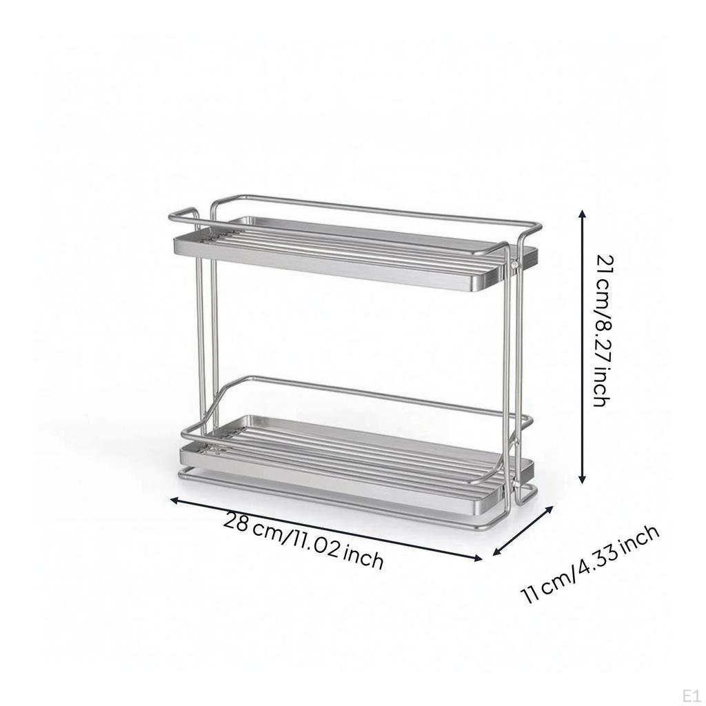 Counter Shelf Organizer with Two Tiers Ventilated Countertop SpaceSaving DoubleLayer