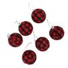 6 Stück 70 mm 2,76 Zoll Weihnachtskugeln Weihnachtsbaumschmuckkugeln Neujahrsdeko Rot