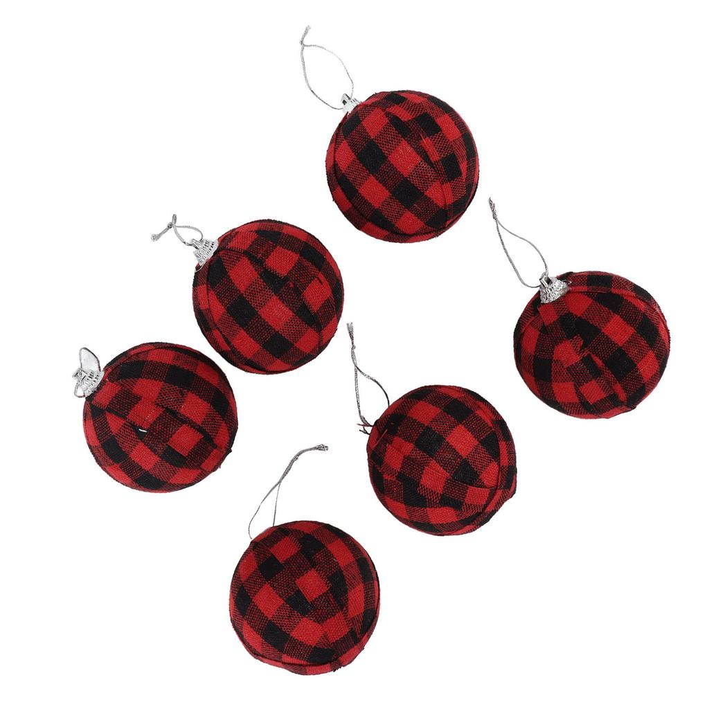 6 Stück 70 mm 2,76 Zoll Weihnachtskugeln Weihnachtsbaumschmuckkugeln Neujahrsdeko Rot