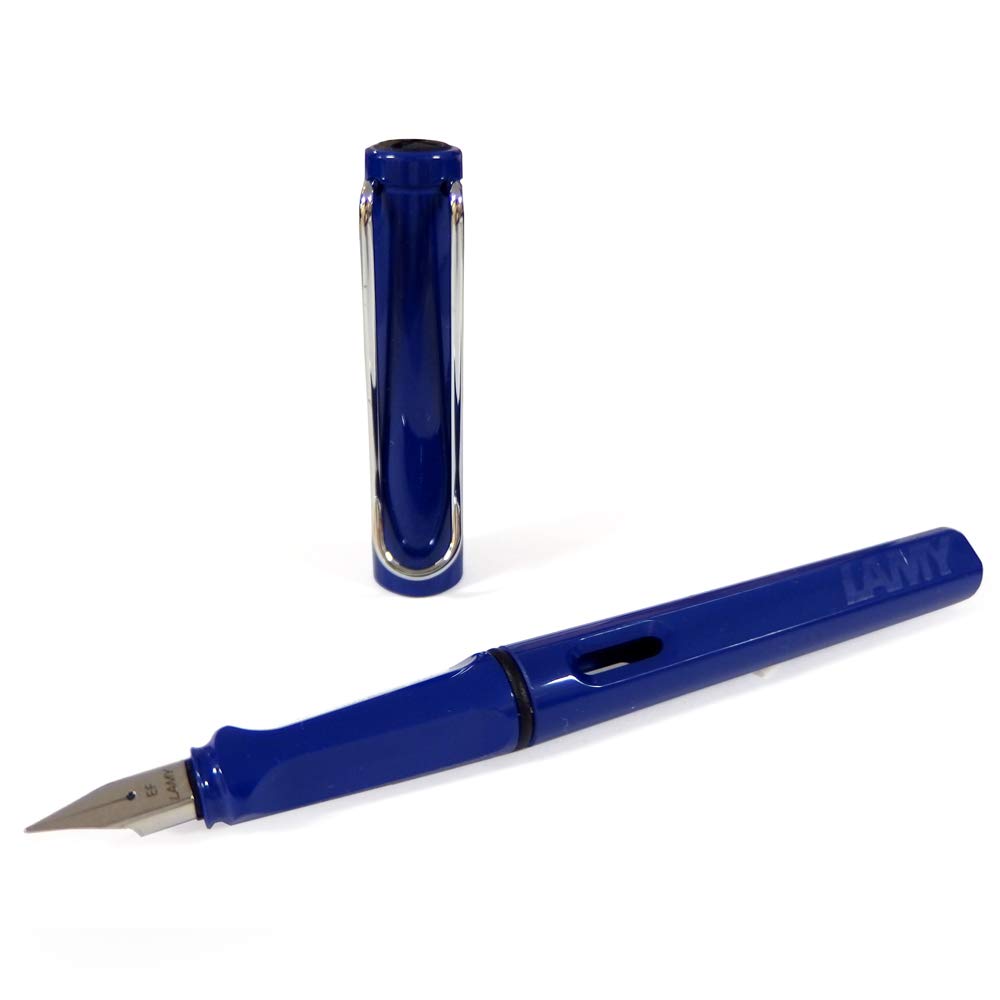 LAMY Safari Blue Fountain Medium Blue Pen, L14, Nib, Cartridge/Converter Compatible, [Used]