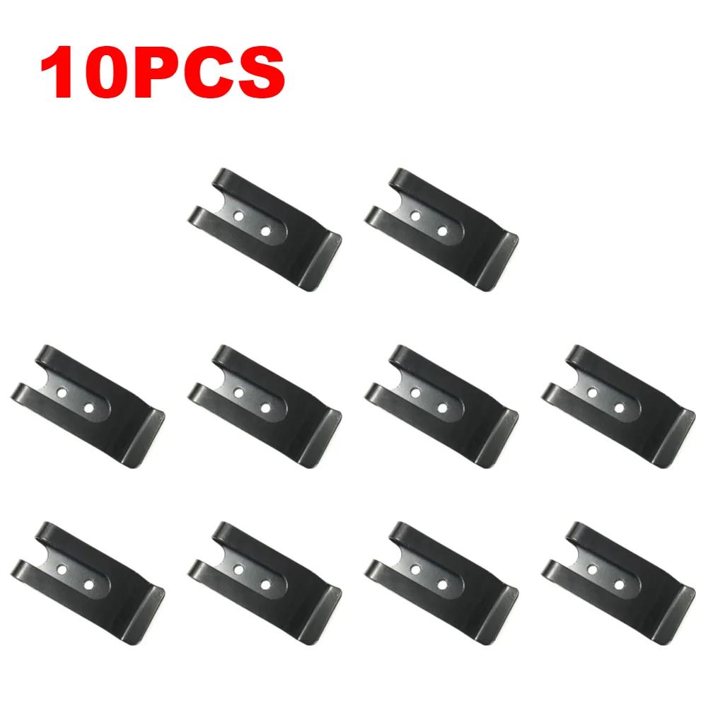 1-10PCS Metal Waist Belt Buckles Sheath Clip Clasp Pocket Wallet Wallet Key Hook Stainless Steel Silver Cash Holder Clips Tool