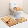 Shell Bathroom Floor Mat Toilet Three-Piece Set