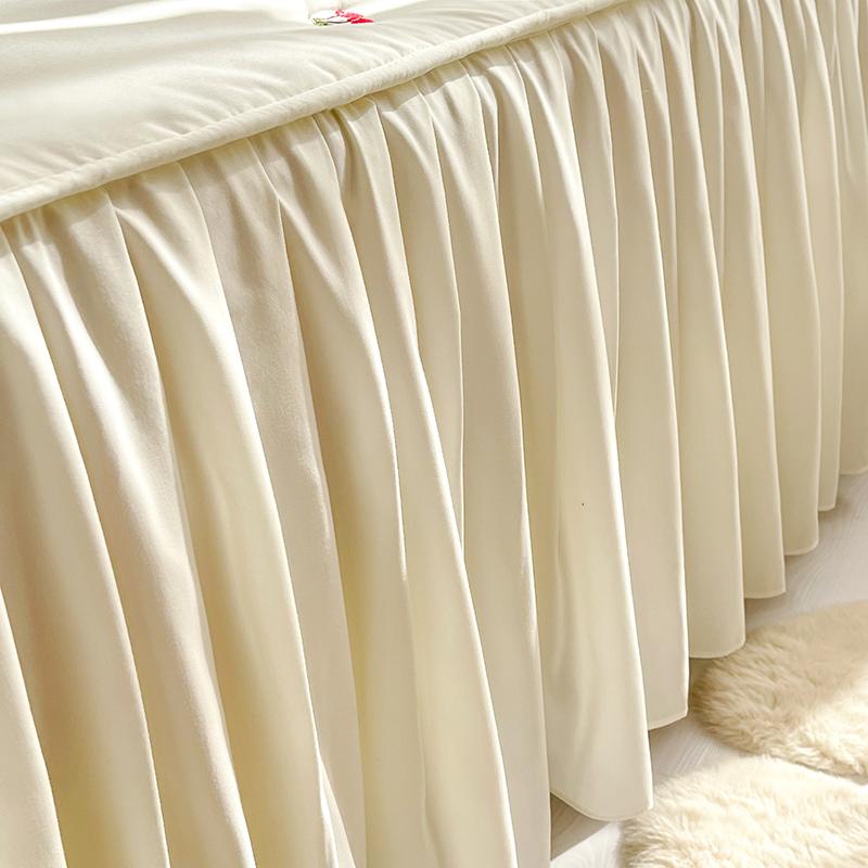 1pc Bett Rock Stepp Bett Abdeckung Bestickt Bettdecke für Home Rüschen Matratze Protector roupa de cama (Kein Kissenbezug)