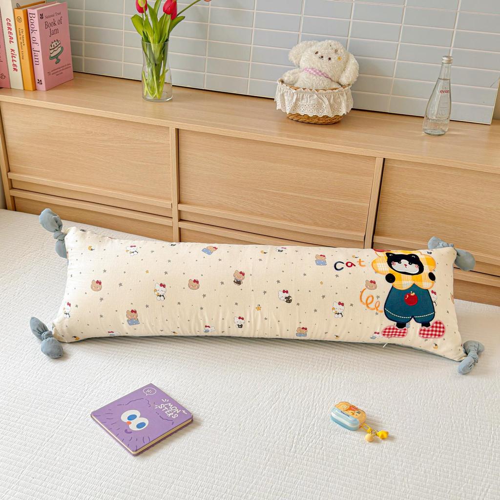 2026 Cotton Double-Layer Gauze Embroidered Throw Pillow