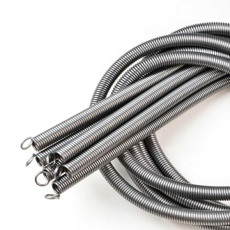 1m Spring Coil Extension with Hook - Strong Tensile Force, Thin Soft Sheath, for Tarpaulins & Sliding Doors