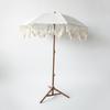 Boho Patio Umbrella Portable Tassel Lightweight for Beach