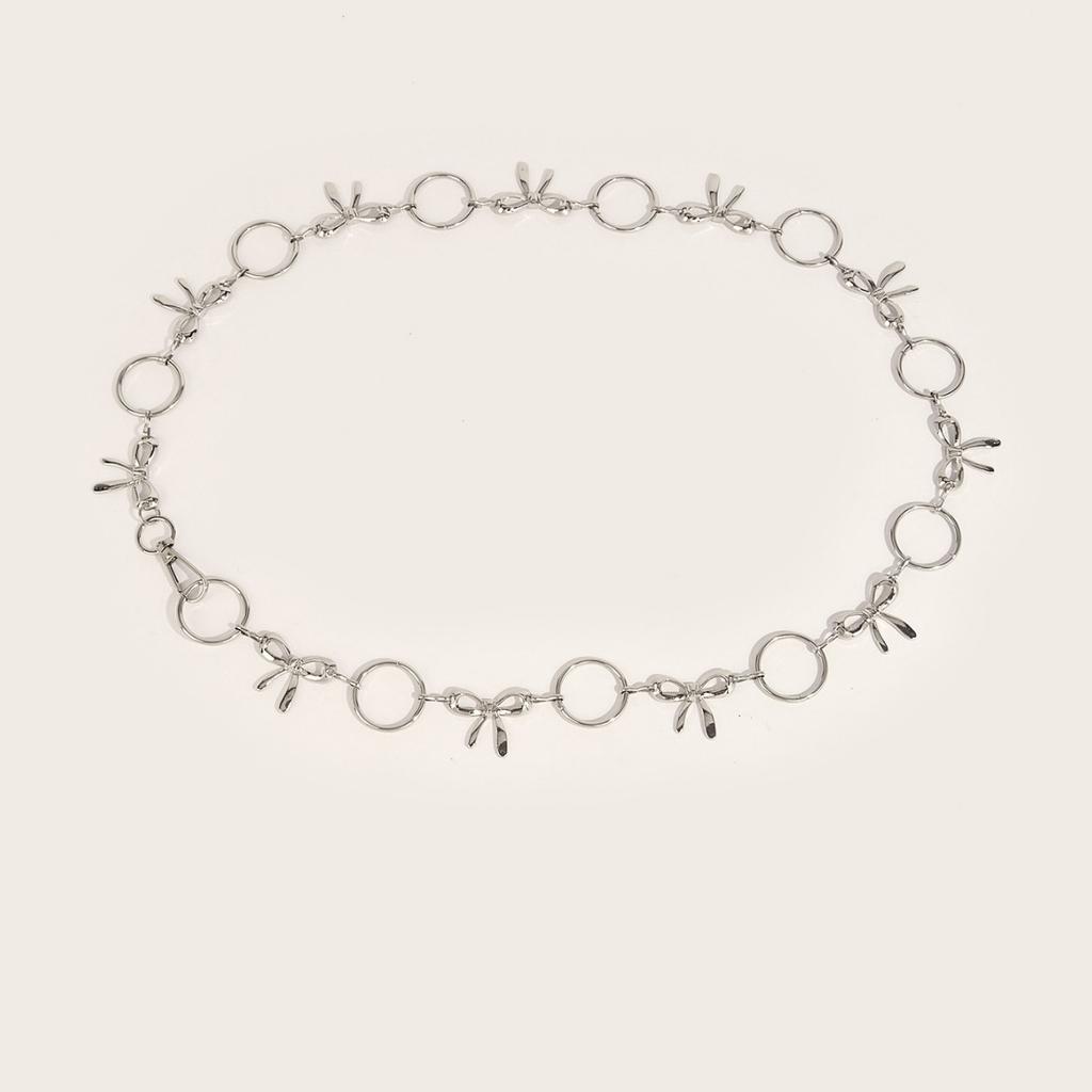 Light Luxury Retro Waist Chain Women'S Niche Texture Bow Metal Belt Chain Accessories Retro