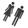 Black Gold Silver Color Toilet Sign Acrylic Wash Room Door Wall Label Sticker WC Holder Signage Board Home Bathroom Decor Male Female Restroom Signage