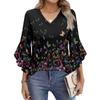 Blouses For Women Dressy Casual 3/4 Length Sleeve Womens Tops V Neck Tshirts Shirts With Flared Sleeve