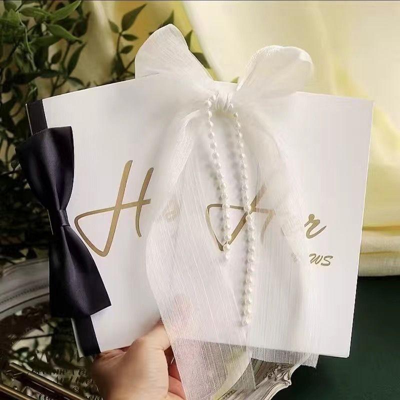 Chenxiang Red Double Happiness Wedding Vow and Speech Card Set with Gift Pen