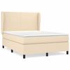 3127810 vidaXL Divan Bed with Mattress Cream 140x200 Cm Fabric