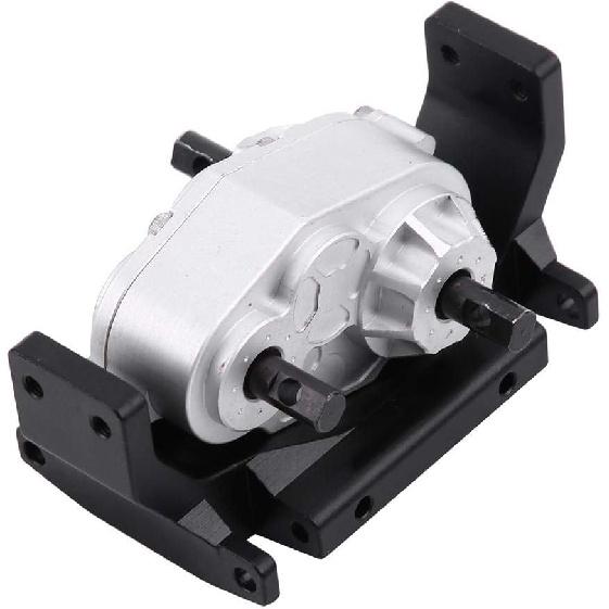 Gearbox Transfer Case with Mount, Metal Transfer Case Upgrade Components Parts with Mount Compatible with SCX10 / D90 1/10 RC Crawler Car