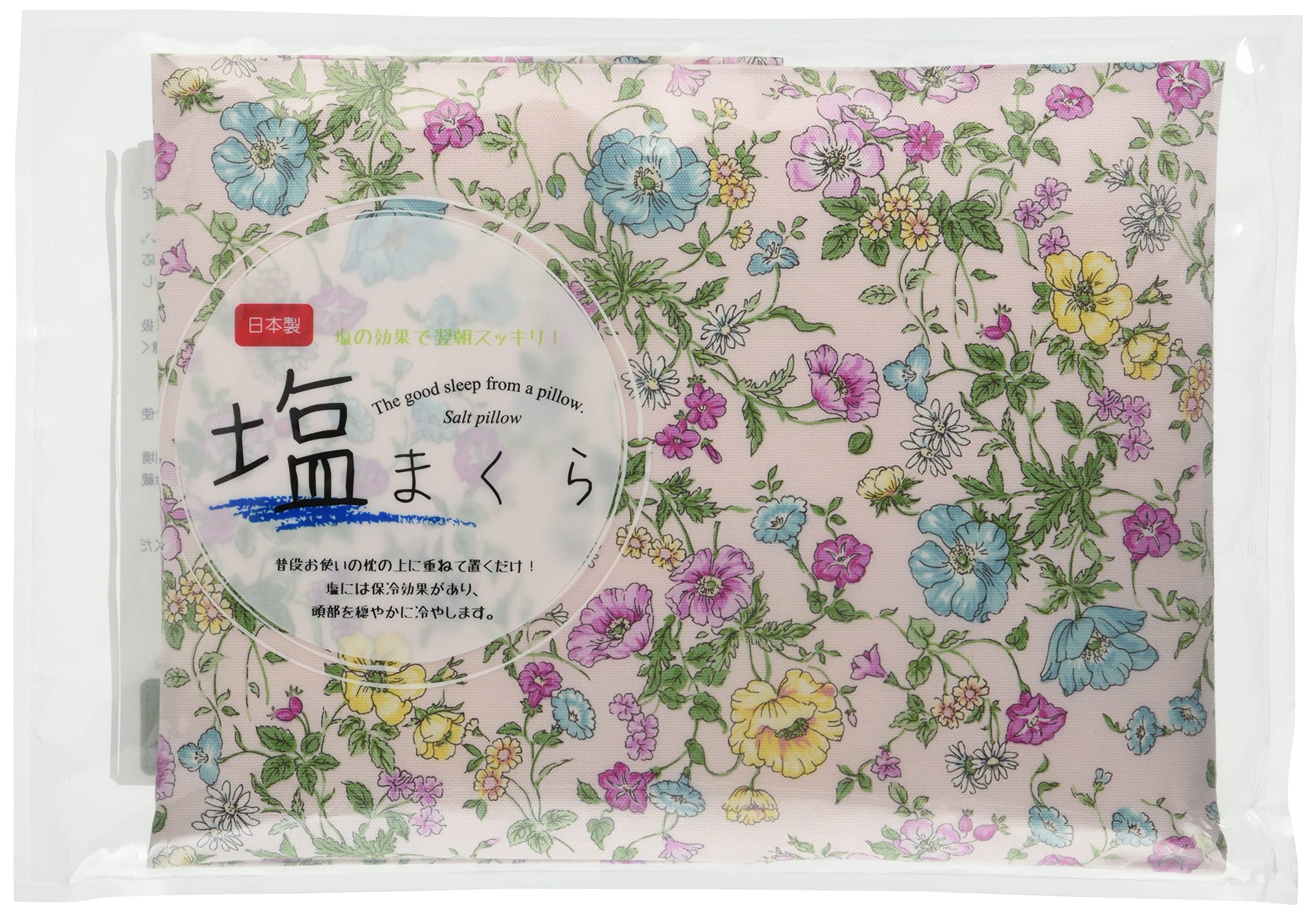 

Koji Company Salt Pillow, Fiolfata, 30cm x 20cm, Made in Japan, Floral Print, Pink, 140142