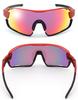 FIT MASTER Sports Perfect Fit for Ribbon Mirror A-Fit Men's Full-Rim Sunglasses, You, Red/Red Lens, AF-805-C2-RDRM-S