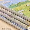 Cartoon Oil Painting A5 Side-Bound Lined Notebook - Cute, Thick, Student-Friendly