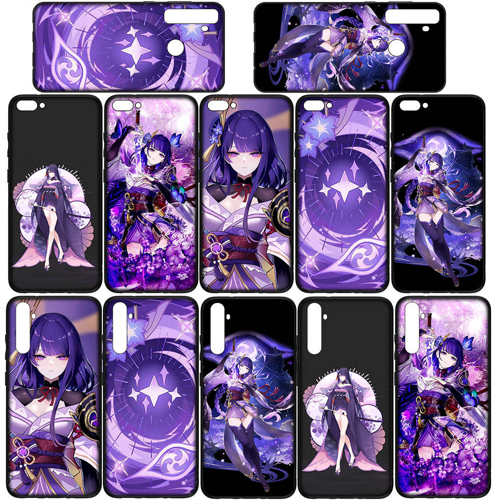 For Samsung Galaxy S24 S23 iPhone 16 15 14 Xiaomi Redmi Note 13 12 11 10 Plus 9 Pro Max X XR Phone Case Genshin Impact Baal Raiden Shogun OPPO Huawei