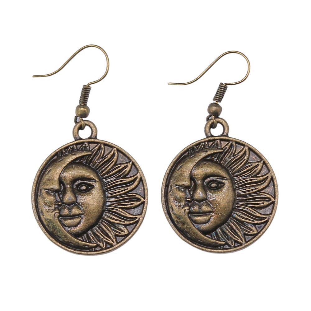 Ohrhänger Sonne Mond Vintage Schmuckzubehör Ohrringgröße 18x19mm QE030
