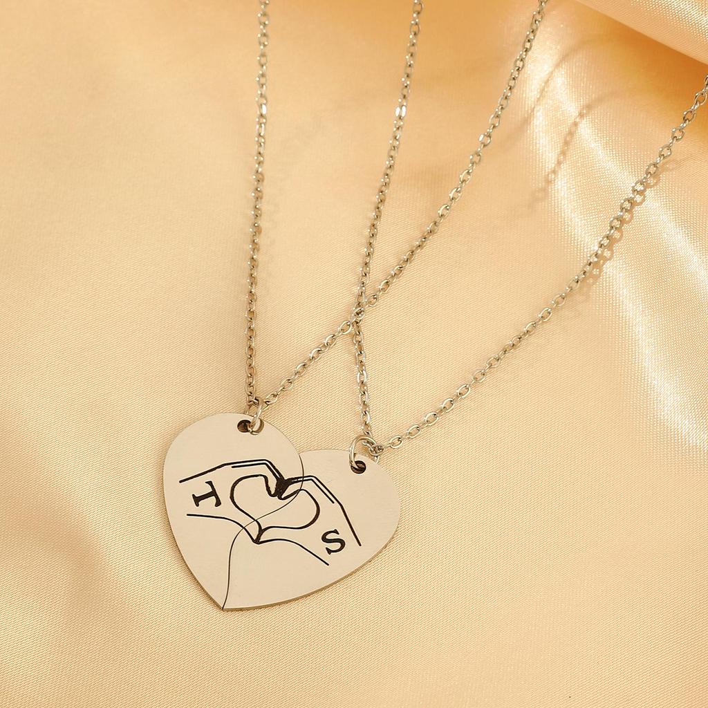 Dreiteiliges Sonnen-, Mond- und Stern-Diamantlegierungs-Halskettenset für Freunde