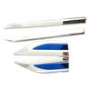 Car Fender Trim Mirror Polishing Stainless Steel Chrome+Blue Decoration Cover