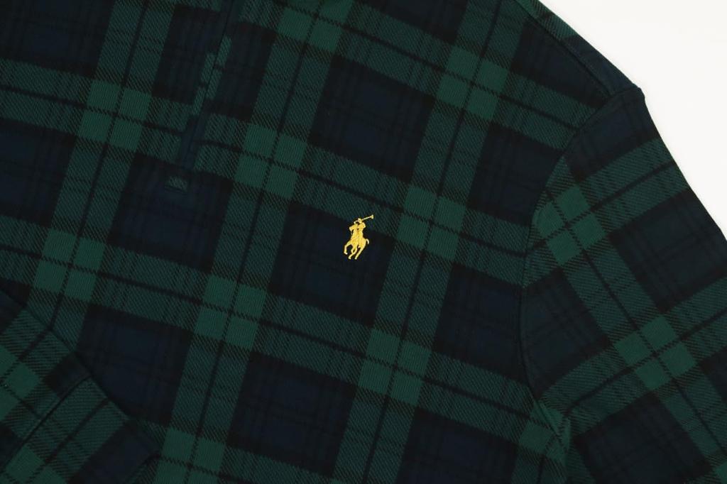Polo Ralph Lauren Estate Rib Cotton Check Size Multicolor Men's Half-Zip Sweatshirt, Small, (Product Code 01020103)