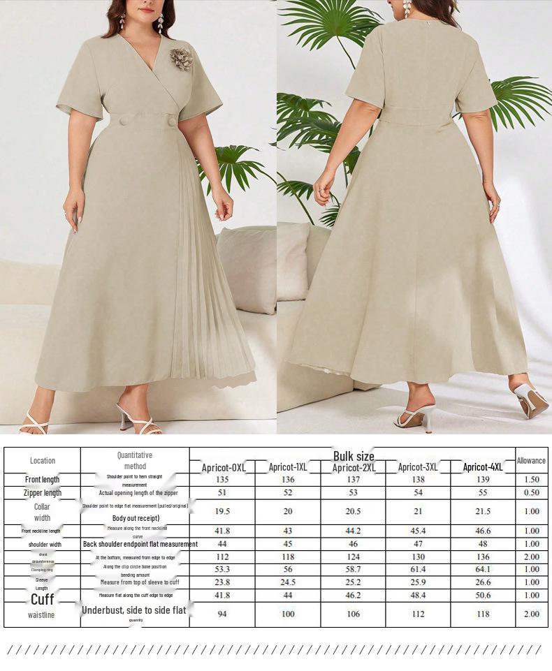 Bestseller: Orientalisches Patchwork-Blumenkleid in Übergröße, Elegantes Temperament, Frühjahrs-/Herbstmode