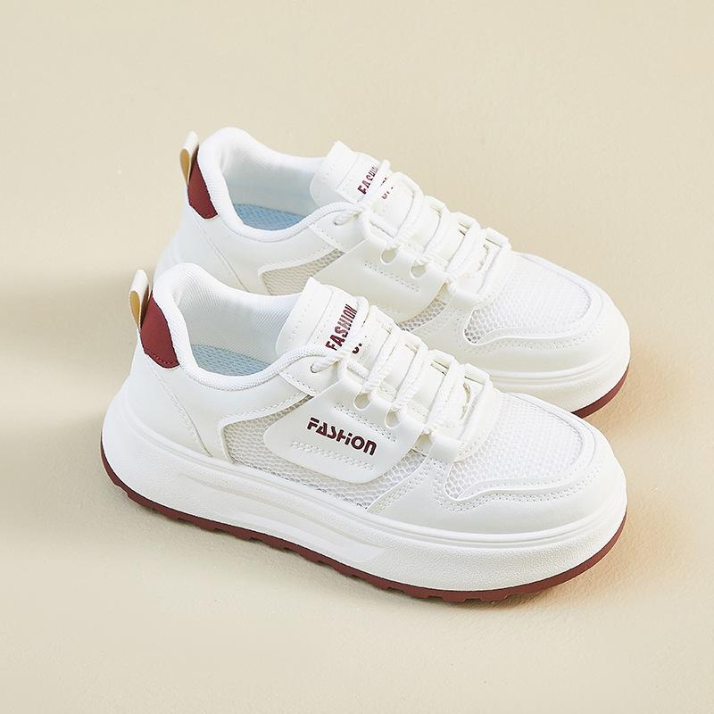 New Trendy Female Student Thick-soled Heightened Mesh Breathable Casual Shoes