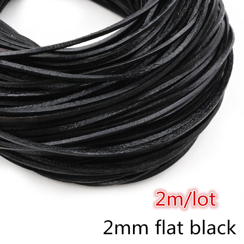 

2-5m/lot 1-8mm Genuine Cow Leather Round/Flat Strand Thong Cord DIY Bracelet Findings Rope String For Jewelry Making Accessories