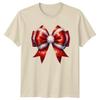 Christmas Bow Red Holidays Graphic Unisex Tee Unisexs Unisexs TShirt