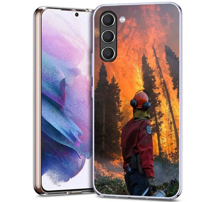 Firefighter Heroes Fireman Phone Case for Samsung A16 A26 A36 A56 A17 A37 A57 A07 A06 A02S A12 A22 A32 A52S A72 Galaxy A70 A50S
