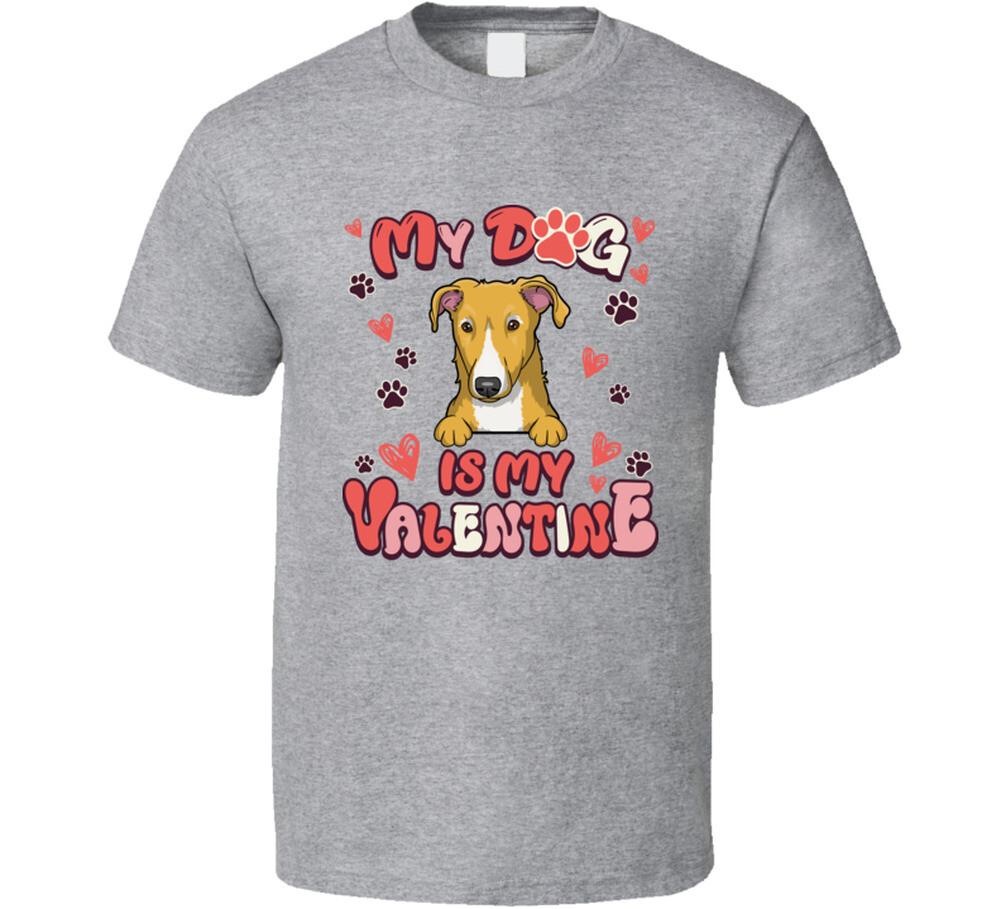 Staghound My Dog Is My Valentine T Shirt Mens Womens Tees Top 4XL