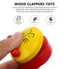 6 Pcs Wooden Castanets Percussion Toy Animal Kids Puzzle Educational Toddlers Toys Instrument Musical Mini Cartoon Early