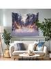 Winter Wonderland Christmas Hanging Wall Tapestry for Bedroom Cozy Winter Snow Forest Rustic Christmas Holiday Wall Hanging