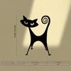 Vintage Metal Cat Wall Art Sculpture Black Powder Coated Iron Home Decor Gift