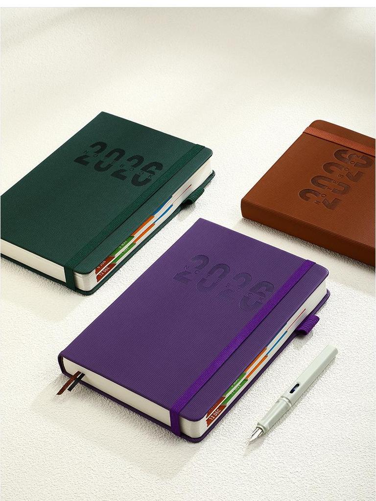 2026 Cross-Border English Diary with Band: Annual Calendar, Weekly Planner, 365-Day Efficiency Notebook