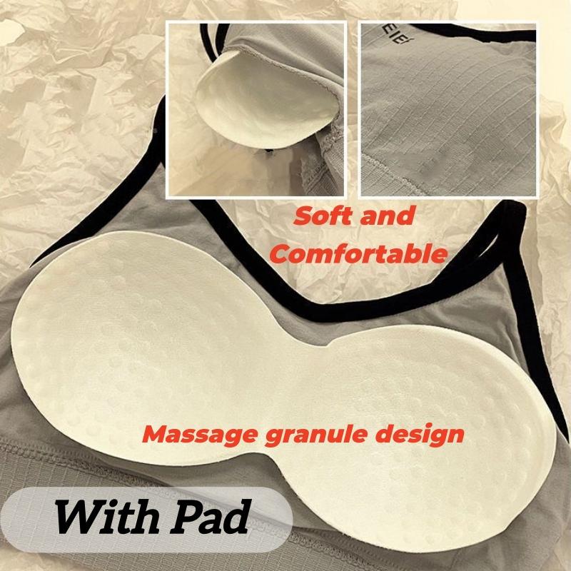 Girls Bras String Simple Underwear Bras with Pad Women Bra High Elastic Backless Bras M / L