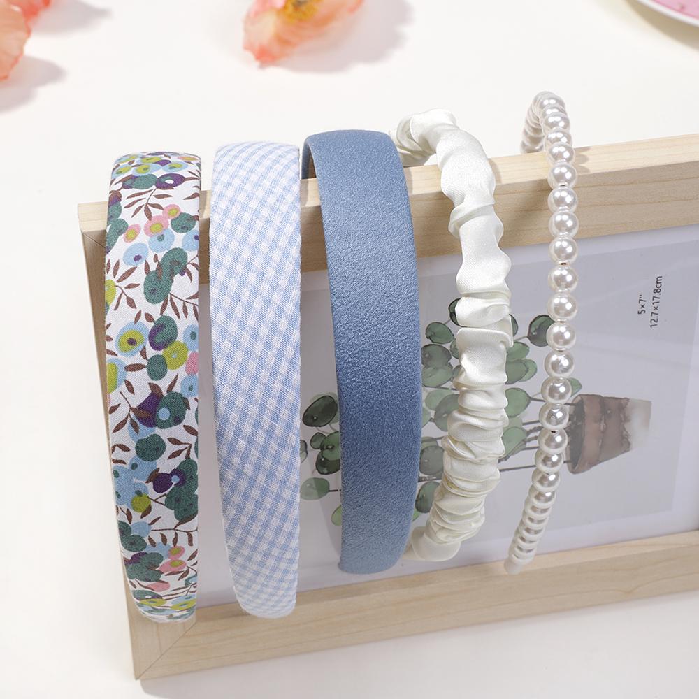 5pcs Set Fashion Women  Headdress Cloth Hair Bands Headband Girls Hairband Hair Hoop Female Hair Accessories Headwear
